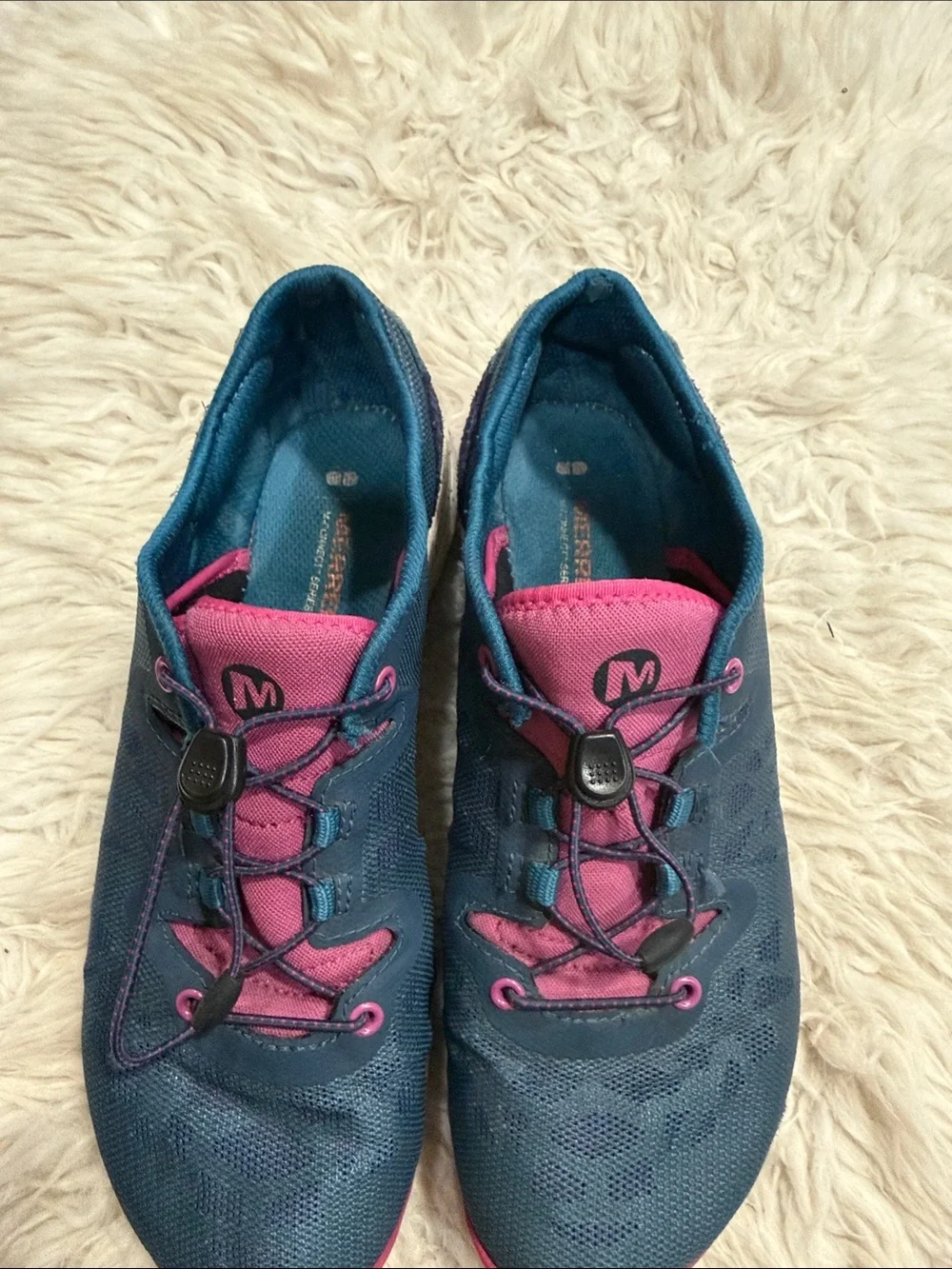 Merrell Select Grip Blue Wing Running Shoes Blue Pink Unifly Women 7.5- J69938